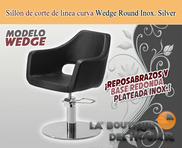 Sillón hidráulico de corte de linea curva con reposabrazos Modelo Wedge