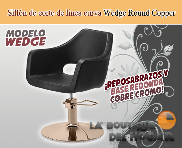 Sillón hidráulico de corte de linea curva con reposabrazos Modelo Wedge