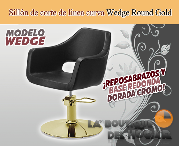 Sillón hidráulico de corte de linea curva con reposabrazos Modelo Wedge