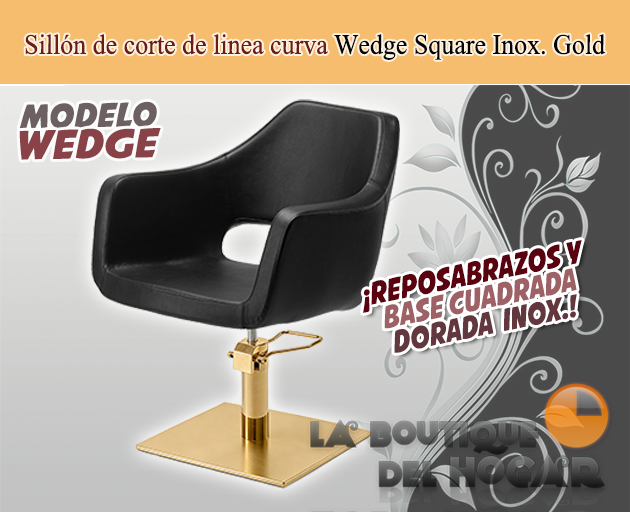 Sillón hidráulico de corte de linea curva con reposabrazos Modelo Wedge