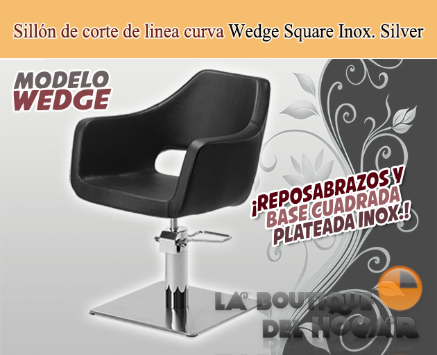 Sillón hidráulico de corte de linea curva con reposabrazos Modelo Wedge