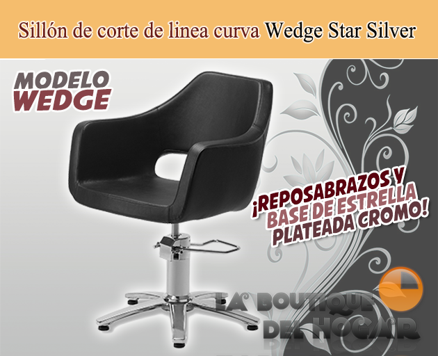 Sillón hidráulico de corte de linea curva con reposabrazos Modelo Wedge