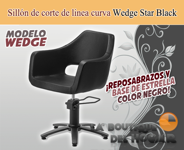 Sillón hidráulico de corte de linea curva con reposabrazos Modelo Wedge