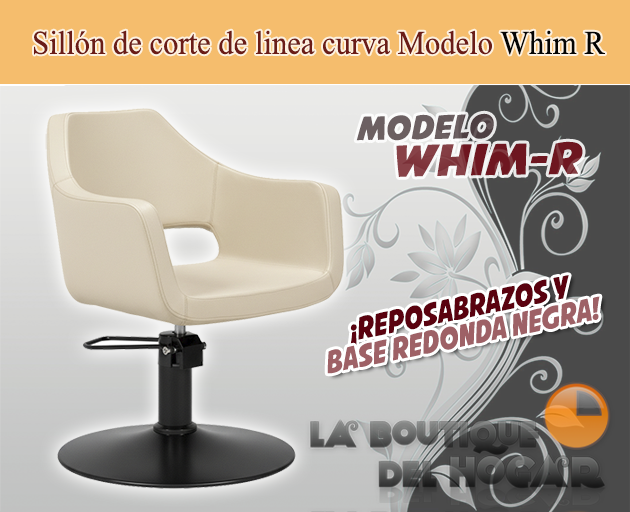 Sillón hidráulico de corte de linea curva con reposabrazos Modelo Whim R