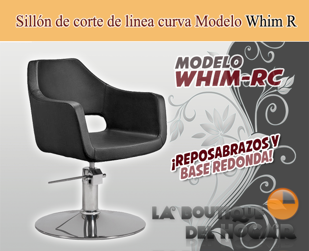 Sillón hidráulico de corte de linea curva con reposabrazos Modelo Whim R
