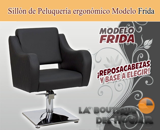 Sillón hidráulico de corte con costuras y reposabrazos Modelo Frida