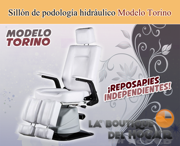 Sillón de Pedicura Hidráulico con reposapies independiente Modelo Torino