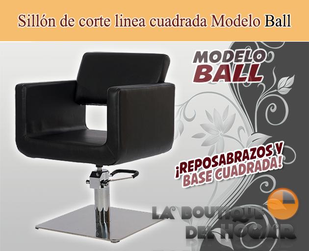 Sillón hidráulico de linea cuadrada con reposabrazos Ella