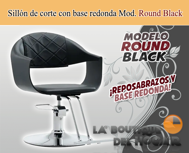 Sillón hidráulico Modelo Round Black