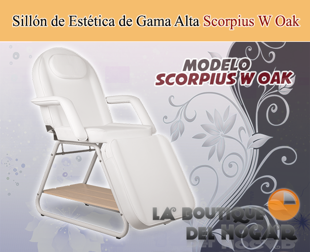 Camilla de Estética hidráulica de 3 cuerpos con agujero facial Scorpius W Oak