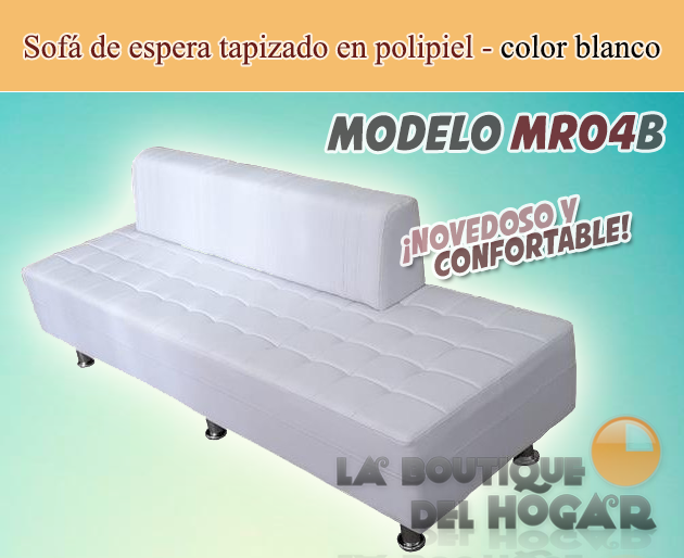 Sofá de espera para recepción Cibeles Modelo MR04B - color blanco