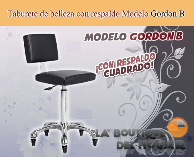 Taburete con respaldo Modelo Gordon