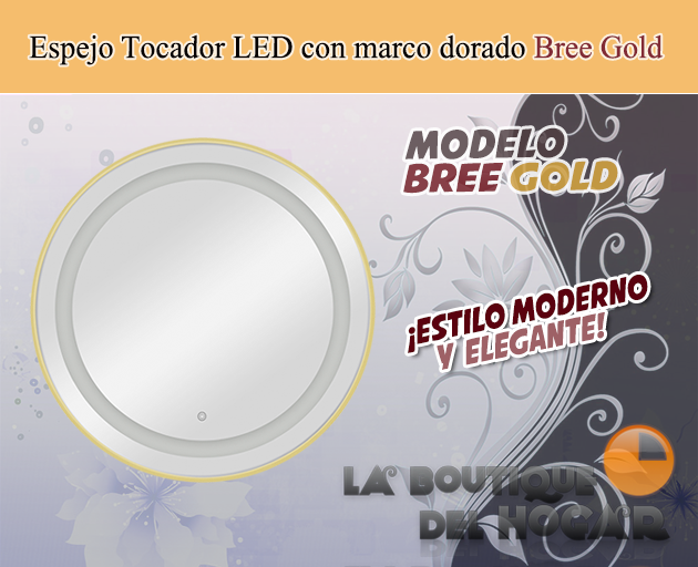 Tocador de Peluquería estilo Moderno con espejo Modelo Lush Gold