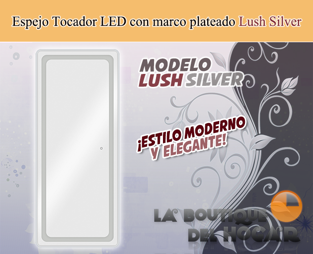 Tocador de Peluquería estilo Moderno con espejo Modelo Lush Silver