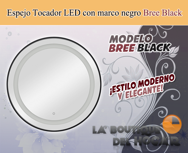 Tocador de Peluquería estilo Moderno con espejo Modelo Bree Black