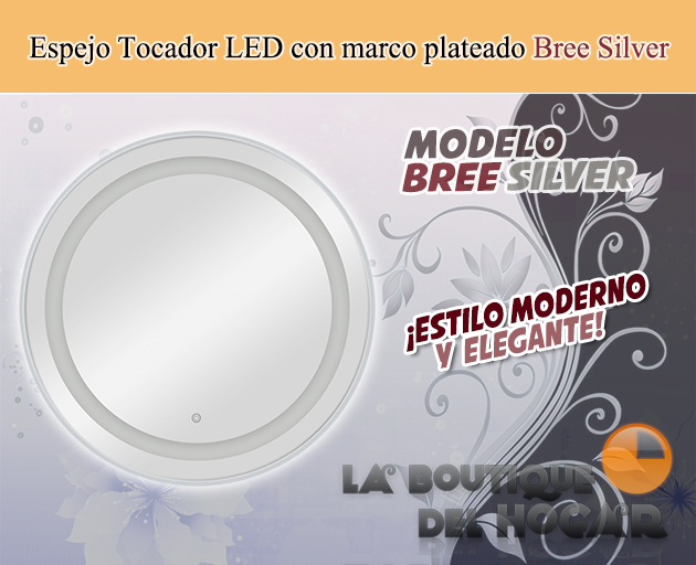 Tocador de Peluquería estilo Moderno con espejo Modelo Lush Silver