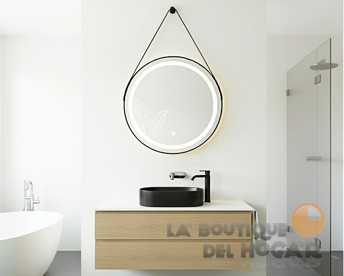 Tocador de Peluquería estilo Moderno con espejo Modelo LED Belt