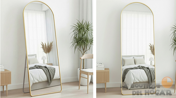 Espejo Moderno con estructura de pie Modelo Golden