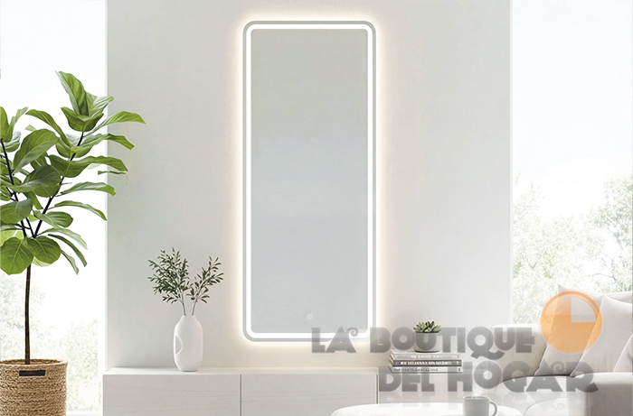 Espejo estilo Moderno con espejo Modelo LED Scarlett