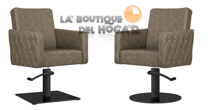 Sillón hidráulico de corte con costuras y reposabrazos Modelo Iris