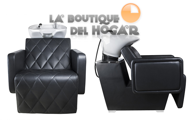 Lavacabezas con pica blanca y respaldo ergonómico Modelo Cubo