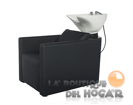 Lavacabezas con pica blanca Modelo Peek Negro