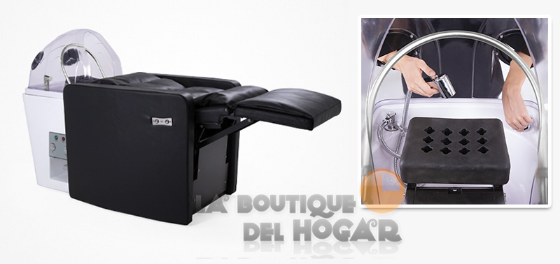 Lavacabezas Gama Alta con reposapies eléctrico Modelo Nereo