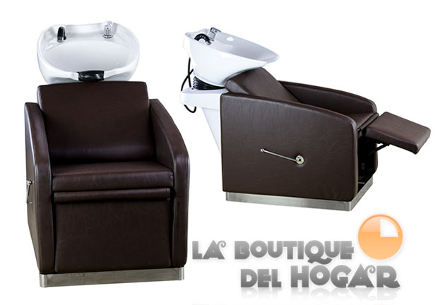 Lavacabezas con pica blanca y respaldo ergonómico Modelo Straight