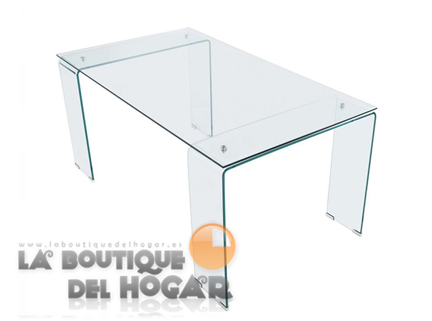 Mesa Fija para salón comedor transparente Modelo Single - Cristal Templado
