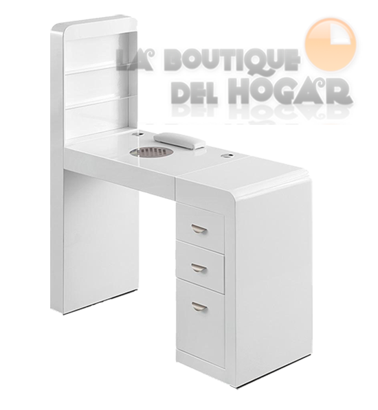 Mesa de manicura con cajones, aspirador y cojín reposamanos Nimi Modelo WKM017