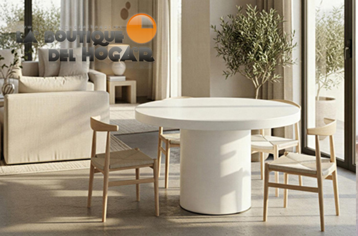 Mesa de comedor fija negra con patas metálicas y tablero de Roble Nordish Modelo Gina