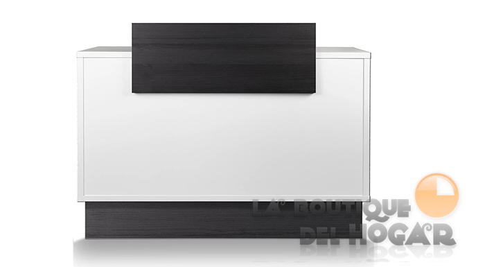 Mueble de recepción con cajón, estantes y base de acero Modelo Thierry