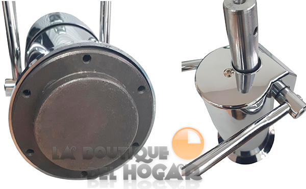 Reposapiés de Peluquería de acero inoxidable mate con forma curvada Modelo Todd