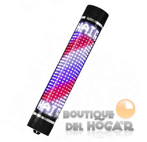 Poste giratorio para Barbería y Peluquería con Luz Multiled Modelo Pole Negro 85x20cm