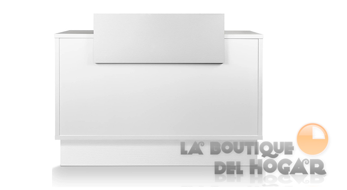 Mueble de recepción con cajón, estantes y base de acero Modelo Thierry