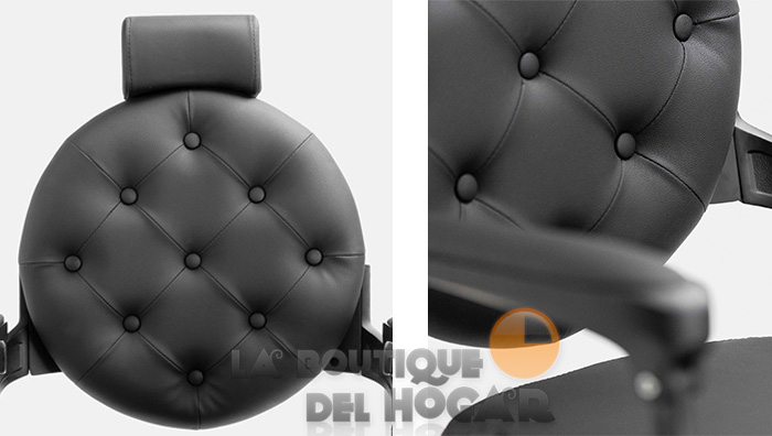 Sillón Clásico de Barbero hidráulico estilo Retro Vintage con reposapies integrado Modelo Buzz