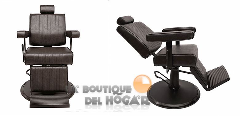 Sillón Barbero hidráulico reclinable y giratorio con reposabrazos Modelo Cut