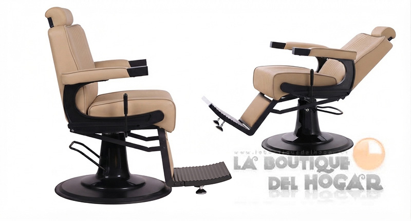 Sillón Barbero hidráulico reclinable y giratorio con reposabrazos Modelo Dour