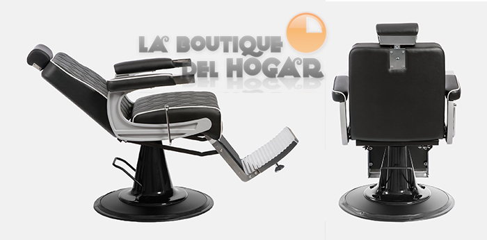 Sillón Barbero hidráulico reclinable y giratorio con reposabrazos Modelo Gon