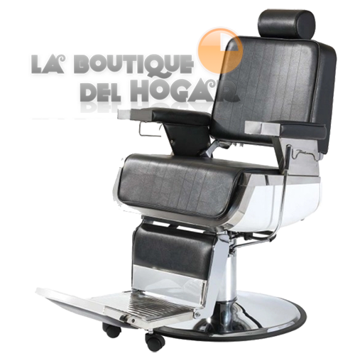 Sillón Barbero hidráulico reclinable y giratorio con reposabrazos Modelo Iron