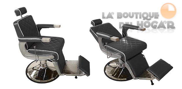 Sillón Barbero hidráulico reclinable y giratorio con reposapies abatible Modelo S68N