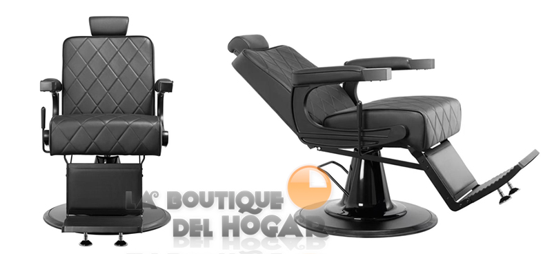 Sillón Barbero hidráulico reclinable y giratorio con reposabrazos Modelo Taper 2.0