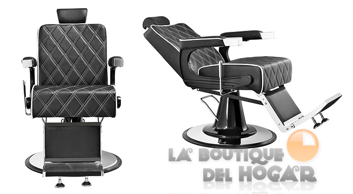 Sillón Barbero hidráulico reclinable y giratorio con reposabrazos Modelo Temple 2.0