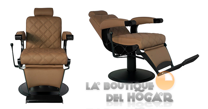 Sillón Barbero hidráulico reclinable y giratorio con reposabrazos Modelo Hawk