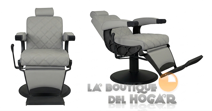 Sillón Barbero hidráulico reclinable y giratorio con reposabrazos Modelo Hawk