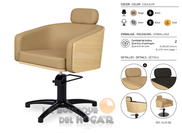 Sillón hidráulico de corte modelo Alya BE
