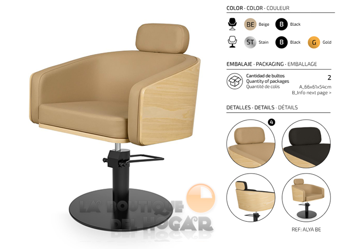 Sillón hidráulico de corte modelo Alya BE
