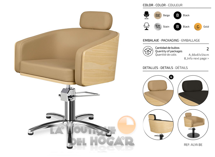 Sillón hidráulico de corte modelo Alya BE