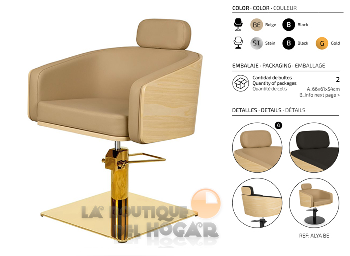 Sillón hidráulico de corte modelo Alya BE