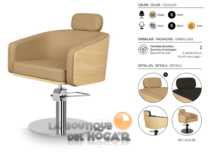 Sillón hidráulico de corte modelo Alya BE